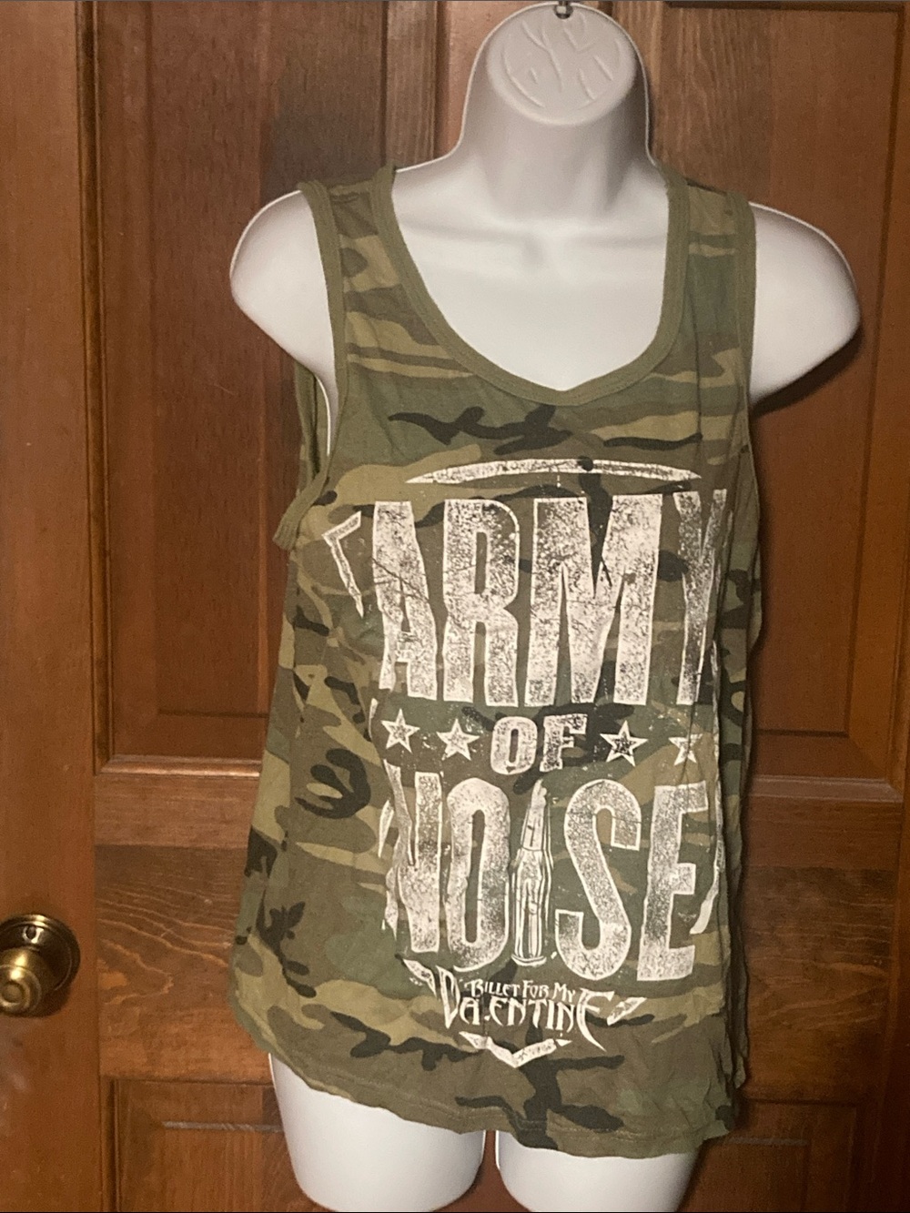 Bullet For My Valentine Camo concert metal tank top size S